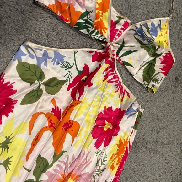 Reformation New Poppies Silk Maxi Dress Size 8 - Picture 11 of 16